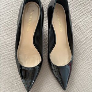 Tamara Mellon Rebel 55 Black Patent Pointed-Toe Pumps